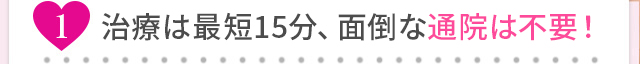 施術は15分！