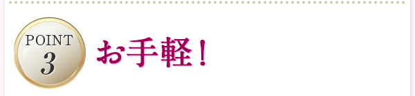 お手軽！