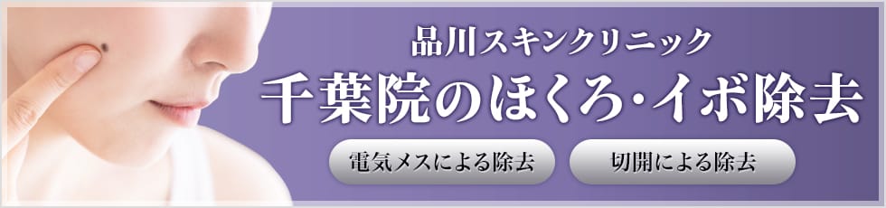 品川スキンクリニック 千葉院のほくろ・イボ除去 電気メスによる除去 切開による除去