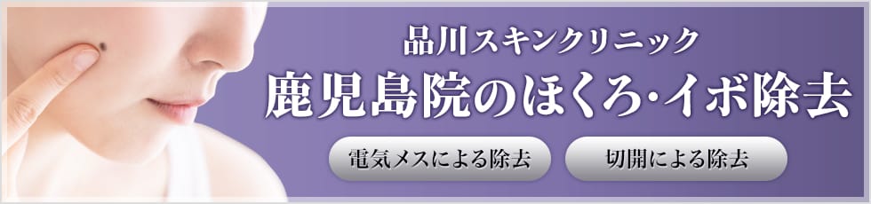 品川スキンクリニック 鹿児島院のほくろ・イボ除去 電気メスによる除去 切開による除去