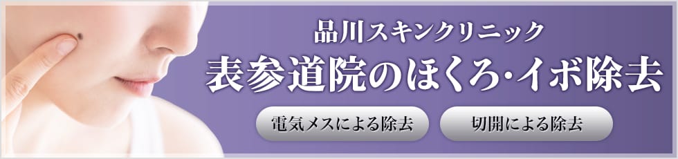 品川スキンクリニック 表参道院のほくろ・イボ除去 電気メスによる除去 切開による除去