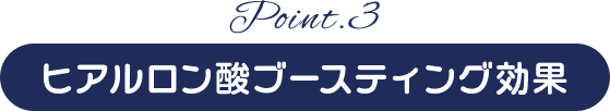 Point.3 ヒアルロン酸ブースティング効果