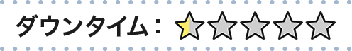 ダウンタイム：星0.5