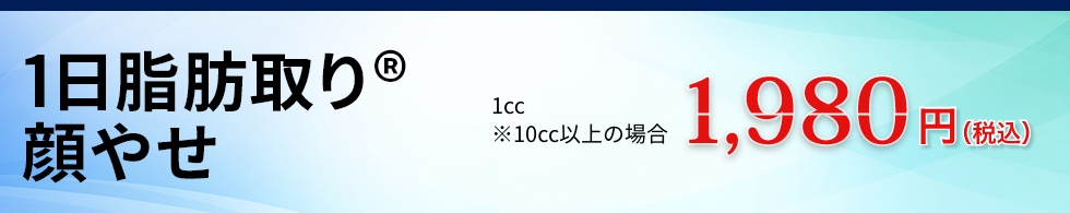1日脂肪取り顔やせ