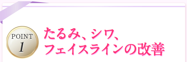 たるみ、シワ、フェイスラインの改善