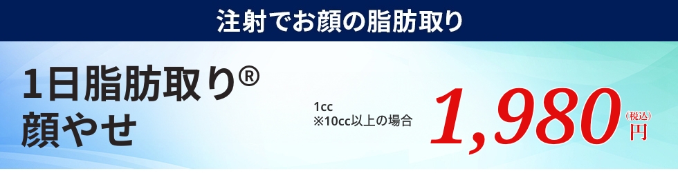 1日脂肪取り顔やせ