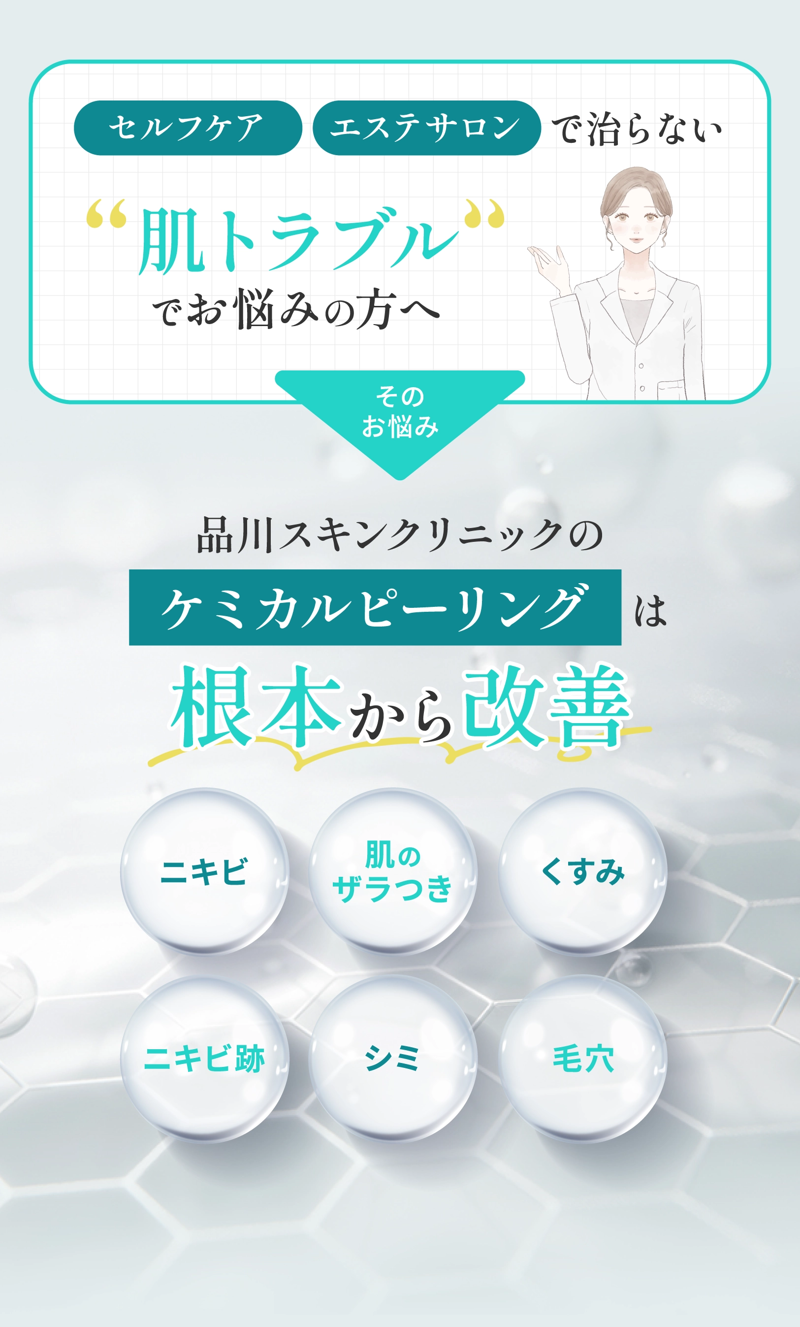ケミカルピーリングは根本から改善