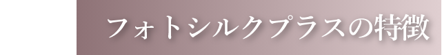 フォトシルクプラスの特徴