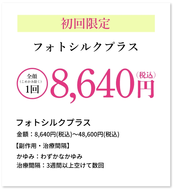 トライアル価格 レーザートーニング