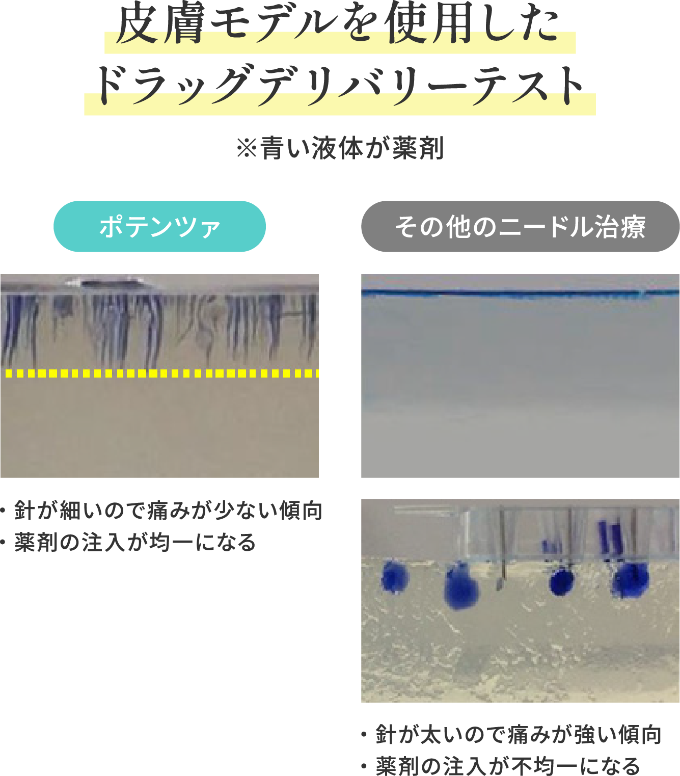 ドラッグデリバリーテストのイラスト