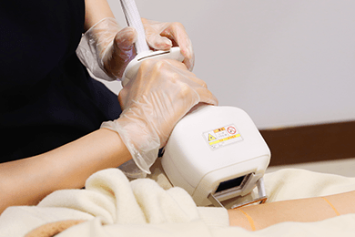 テスト照射後、様子を見ながら照射【画像】