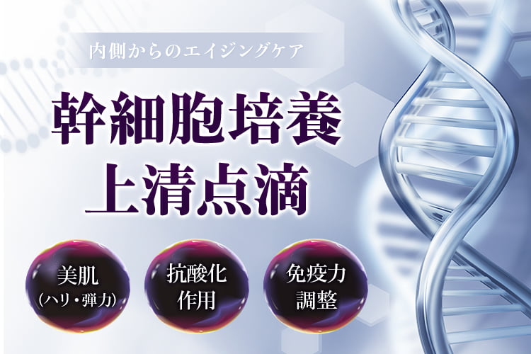 内側からのエイジングケア 幹細胞培養上清点滴 美肌（ハリ・弾力） 抗酸化作用 免疫力調整