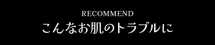 RECOMMEND こんなお肌のトラブルに