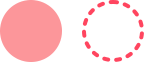 ピンク・ピンク破線