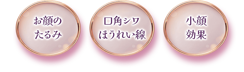 お顔のたるみ・口角シワほうれい線・小顔効果