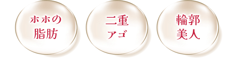 ホホの脂肪・二重アゴ・輪郭美人
