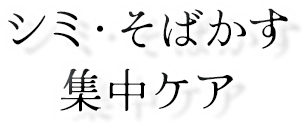 シミ・そばかす集中ケア