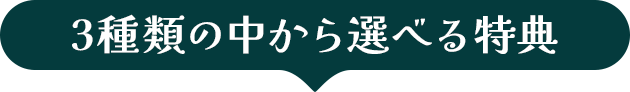 3種類の中から選べる特典