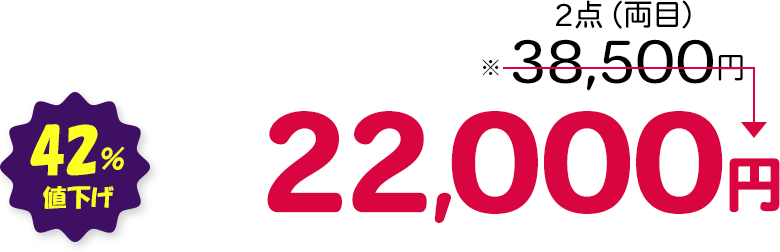 2点（両目） 42％値下げ